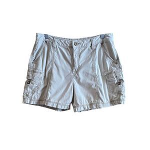 Faded Glory Womens Beige Cargo Shorts Heavy Stitching Size 10